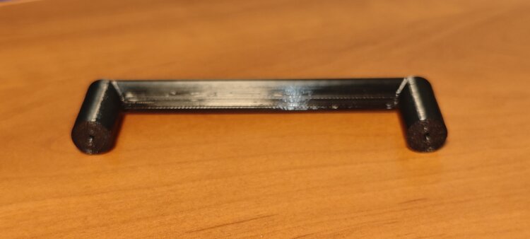 Ручка классика чёрная из прочного пластика PETG